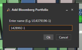 Change the Entity list to a Bloomberg Portfolio SSh ot 2